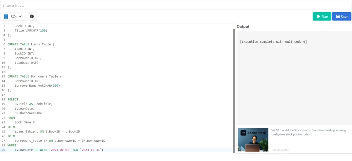 Long SQL Query
