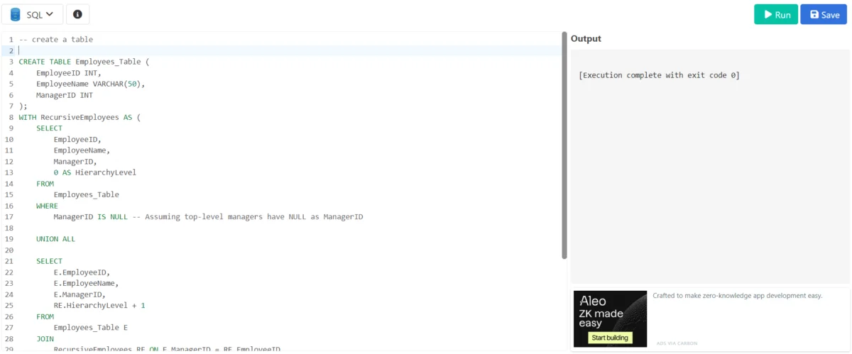 Recursive SQL Query
