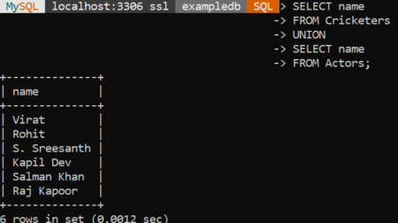 SET Operators in SQL (With Types) - MySQLCode