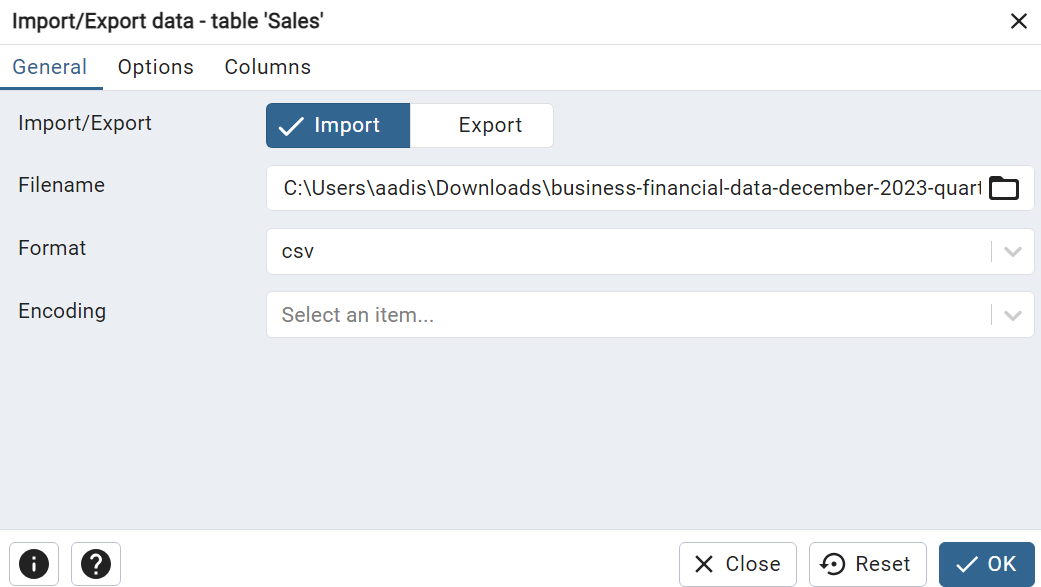 Import Data